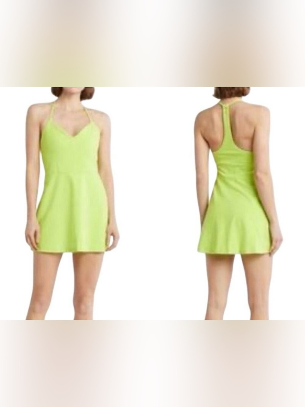Spiritual Gangster Jet Active Dress lime green size Medium M